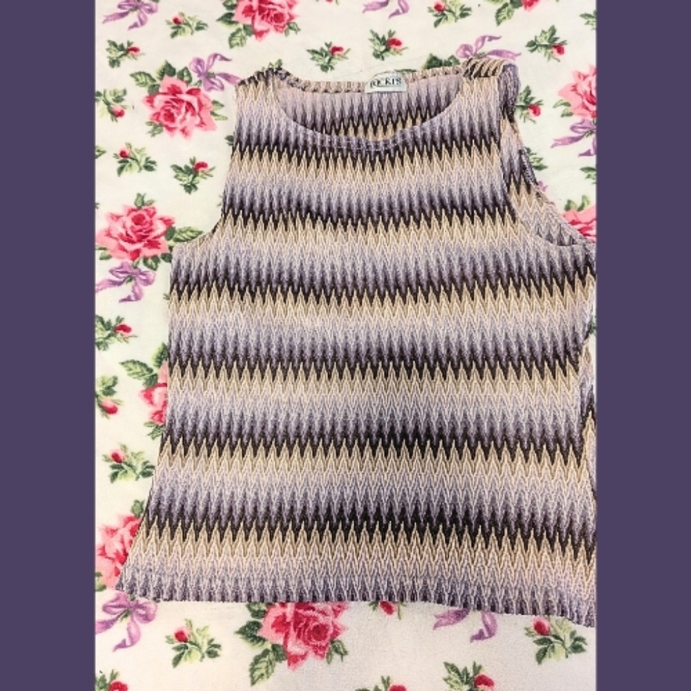 Beautiful Purple Patterned Ricki's Sleeveless Top